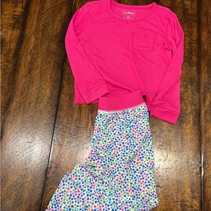 LLBean girls pajamas
